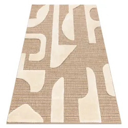 Alfombra SPARK 0696A beige / crema - Geométrica, sisal, estructurada