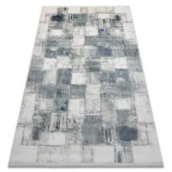 Alfombra DISTIN 0143A azul marino / azul / blanco moderno - Geométrica, Vintage, Flecos