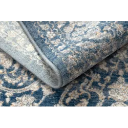 Alfombra NAIN, vintage en beige y azul, perfecta para el jardín