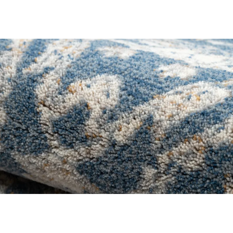 Alfombra NAIN, vintage en beige y azul, ideal para la habitación infantil