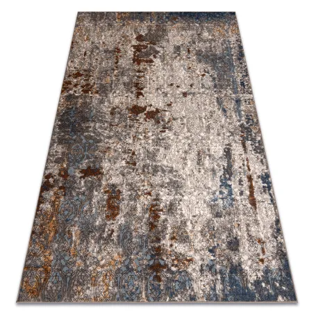 Alfombra NAIN Ornamento vintage 7700/51622 en tonos beige y azul oscuro