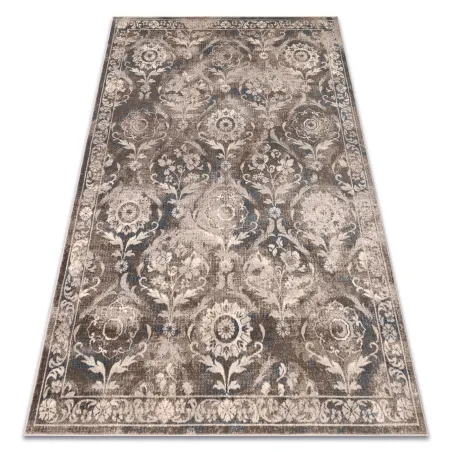 Alfombra NAIN Ornamento, vintage, beige y azul, para decorar el salón