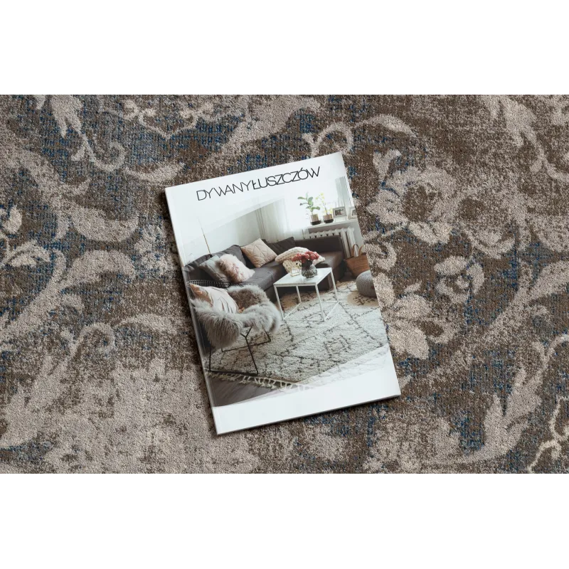 Alfombra NAIN Ornamento, vintage, con diseño beige y azul, para cualquier habitación