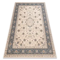Alfombra NAIN Ornamento, marco, 7179/51643 beige / azul