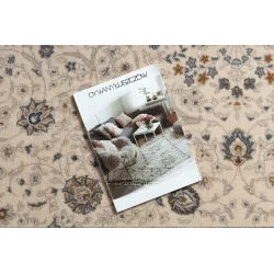 Alfombra NAIN Ornamento, beige y azul, perfecta para cualquier habitación