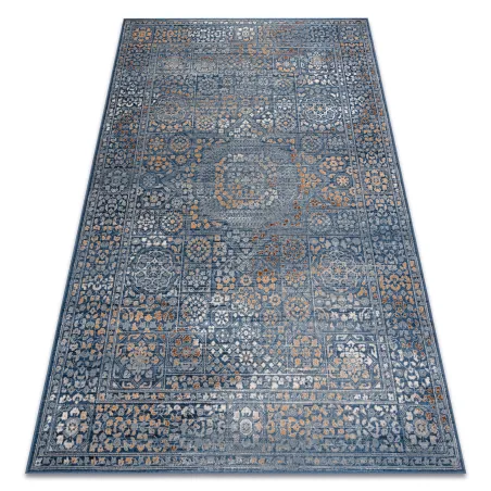 Alfombra NAIN Ornamento, vintage azul y naranja