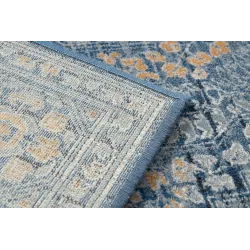 Alfombra suave de lana con textura rica y diseño