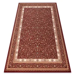 Alfombra NAIN Ornamento, marco, 7965/51066 burdeos / beige