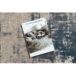 Alfombra en tonos beige y azul, ideal para el salón contemporáneo