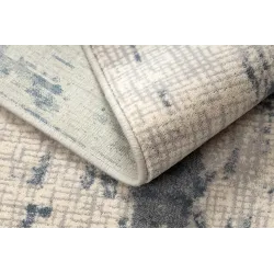 Alfombra elegante para el jardín en tonos beige y azul, resistente a la intemperie