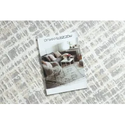 Adición elegante para la decoración del hogar, alfombra moderna crema y gris