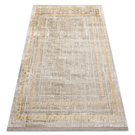 Alfombra moderna DUKE 51523 beige y dorado, suave y estructurada