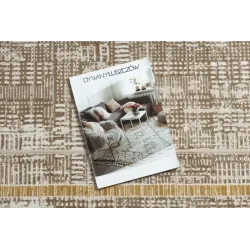 Alfombra elegante DUKE 51523 beige y dorado, ideal para interiores contemporáneos