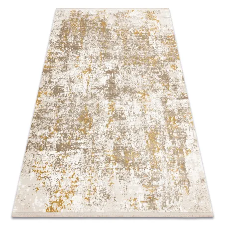 Alfombra vintage DUKE 51546 beige y dorado, muy suave y estructurada