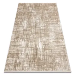 Alfombra moderna DUKE A0357 beige - Vintage, estructurada, muy suave, flecos