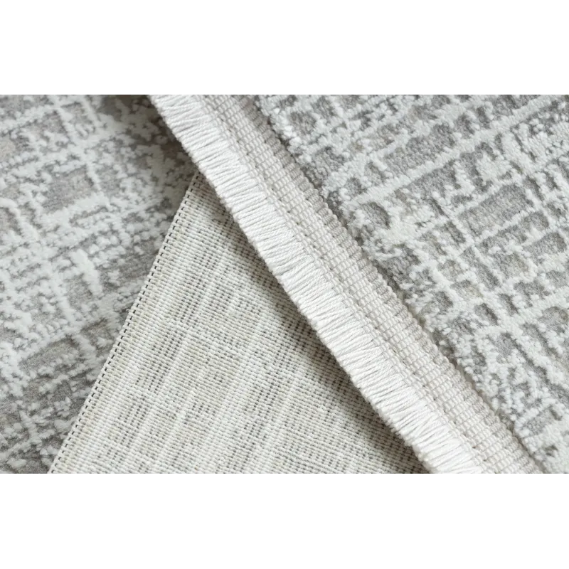 Alfombra moderna DUKE A0357 crema, suave al tacto y estilo vintage