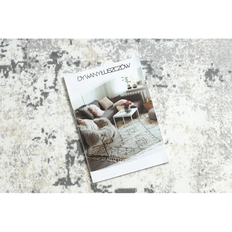 Alfombra moderna DUKE 51378 crema y gris, perfecta para la sala de estar