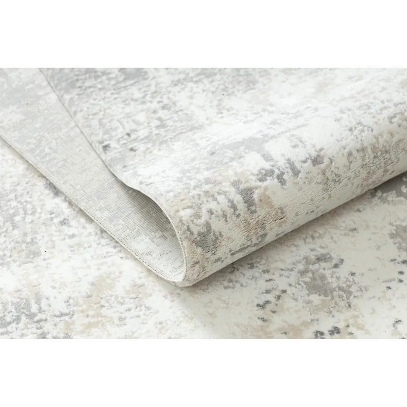Alfombra para dormitorio DUKE 51378, crema y gris, elegante
