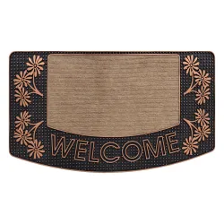 Alfombra BH 224W Welcome, antideslizante, exterior, interior, sobre goma - marrón
