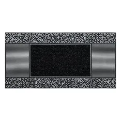 Alfombra BH 806 Piedras, antideslizante, exterior, interior, sobre goma - plata
