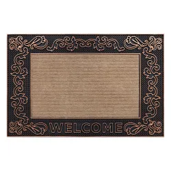 Felpudo BH 219W Welcome, antideslizante, exterior, interior, sobre goma - marrón