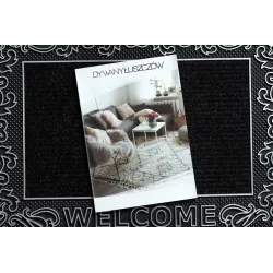 Wycieraczka BH 219W Welcome, antypoślizgowa, zewnętrzna, wewnętrzna, na gumie - srebrny