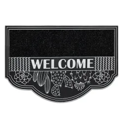 Felpudo BH 239 Welcome, antideslizante, exterior, interior, con goma - plata