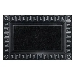 Felpudo BH 206 Clave Griega, antideslizante, exterior, interior, sobre goma - plata