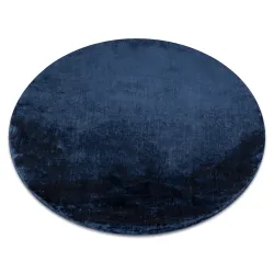 Alfombra VISCO Círculo azul marino 10 suave, IMITACIÓN PELAJE DE CONEJO