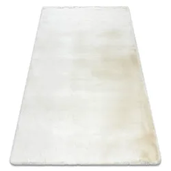Alfombra moderna TEDDY NEW wool 45 shaggy, felpa, muy gruesa crema