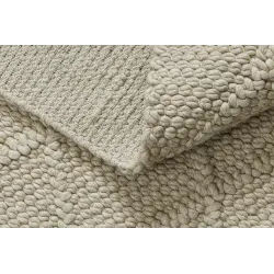 Dywan wełniany TAHAR 99001B krem - RĘCZNIE TKANY pętęlkowy, Romby, boho
