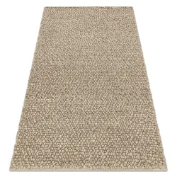 Alfombra de lana TAHAR 99005C beige - TEJIDA A MANO bucles, uniforme