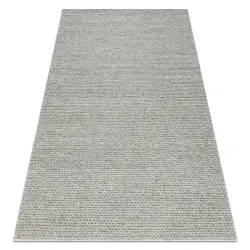 Alfombra de lana TAHAR 99004G gris - TEJIDA A MANO bucles, uniforme