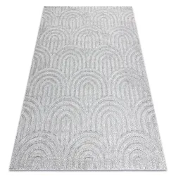 Alfombra SANTO sisal 0537 geométrica gris