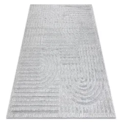 Alfombra SANTO sisal 0989 geométrica gris