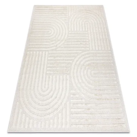 Alfombra SANTO 0989 geométrica blanca, ideal para decoraciones modernas