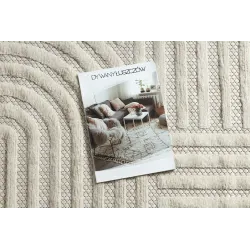 Alfombra blanca geométrica, perfecta para el salón