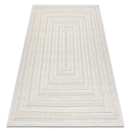 Alfombra SANTO de sisal con diseño geométrico, ideal para espacios modernos
