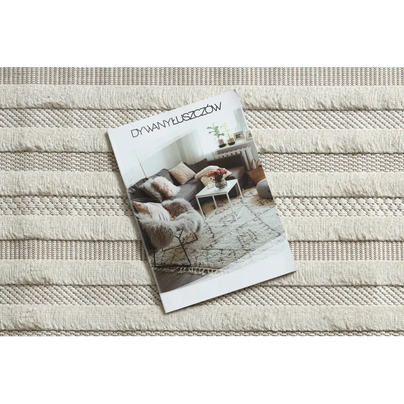 Alfombra SANTO blanca de sisal, perfecta para salón o dormitorio