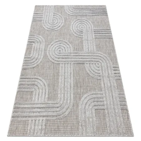 Alfombra SANTO de sisal geométrica, ideal para espacios contemporáneos