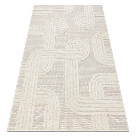 Alfombra SANTO de sisal con diseño geométrico, ideal para decorar espacios elegantes