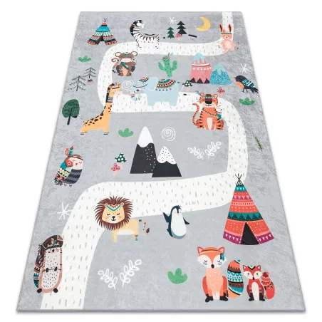 Alfombra infantil BAMBINO 2160 gris, antideslizante, lavable