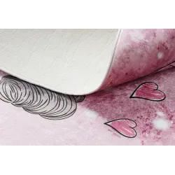 Alfombra rosa para niños con diseño de bailarina, ideal para la habitación infantil
