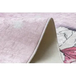 Alfombra rosa para la habitación infantil, ideal para jugar en el jardín