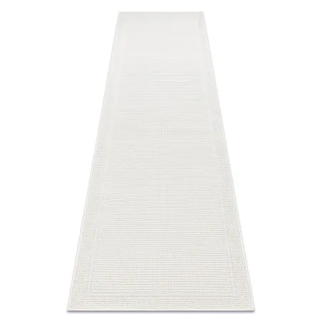Alfombra TIMO 5979 de sisal, color blanco, perfecta para exterior