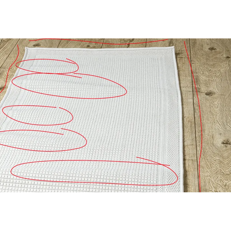Alfombra blanca TIMO 5979, diseño elegante para exteriores