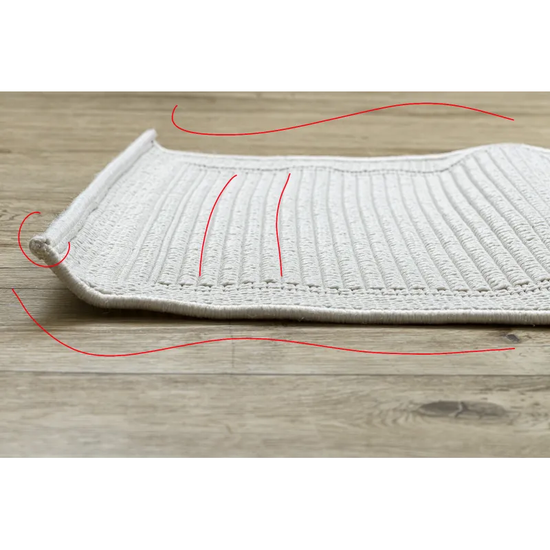 Alfombra TIMO 5979 de sisal, material resistente para exteriores
