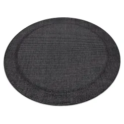 Alfombra MIMO 5979 circulo sisal exterior marco color negro - PRODUCTO DE SEGUNDA CLASE