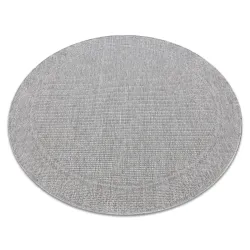 Alfombra MIMO 5979 circulo sisal exterior marco gris claro - PRODUCTO DE SEGUNDA CLASE
