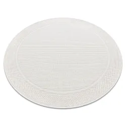 Alfombra MIMO 5979 circulo sisal exterior marco color blanco - PRODUCTO DE SEGUNDA CLASE